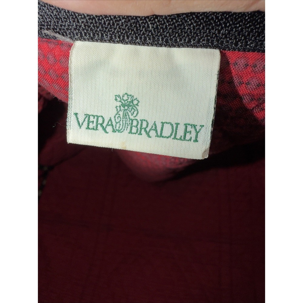 Vintage Vera Bradley Retired 2002 Classic Black Norwegian LG Duffel Travel Bag - Picture 10 of 12